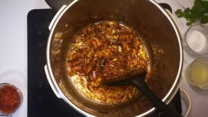 Ambur Biryani preparation