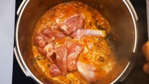 Ambur Biryani preparation